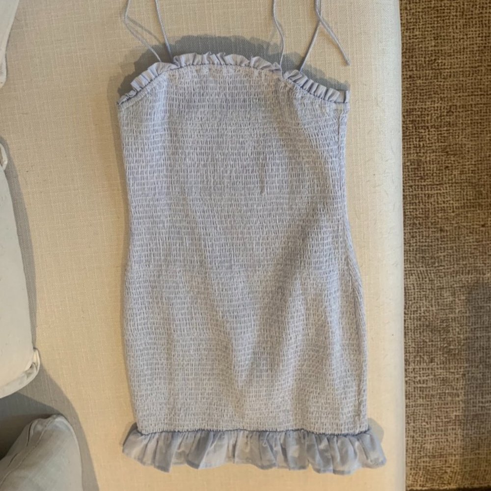 South Moon Under - Blue Smocked Dress - S